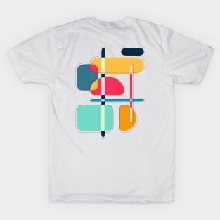 Minimalist Abstract Shapes Art V T-Shirt